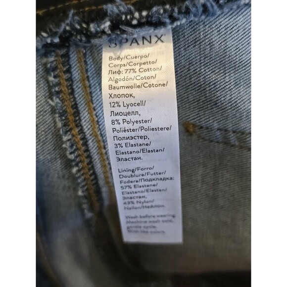 Spanx Distressed Skinny Jeans Womens Size XS Medium Wash Denim NWT $128 - Picture 9 of 10